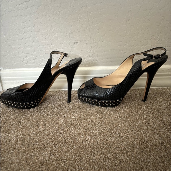 Jimmy Choo Black Embossed Python - Picture 2 of 10